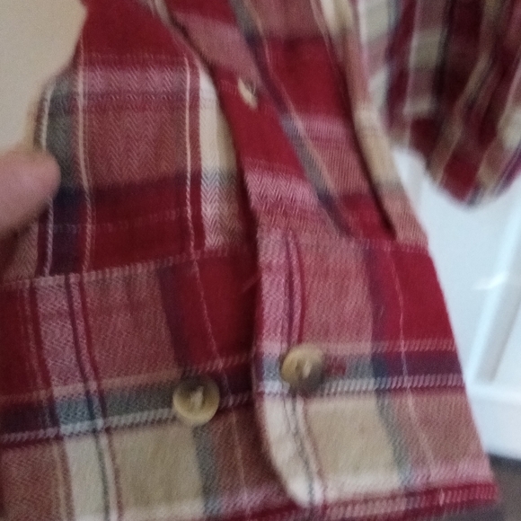 *MENS DOCKERS BUTTON DOWN PLAID LONG SLEEVE TOP SIZE LARGE NWT - Picture 5 of 7
